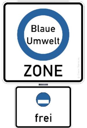 Дорожный знак Blaue Umweltzone