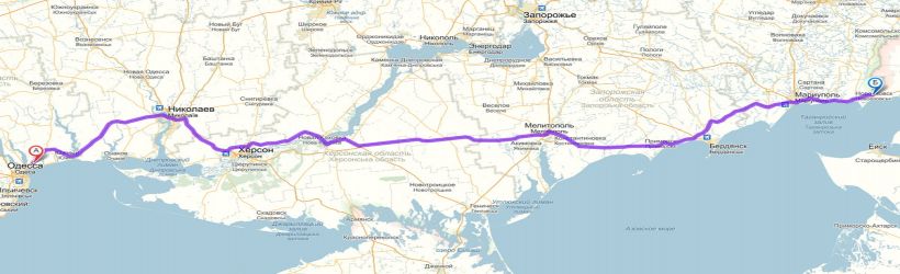 Автодорога Одесса-Николаев-Мариуполь- граница РФ