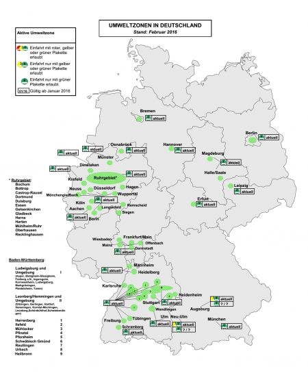 Экологические зоны городов Германии (Umwelt)