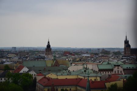 Вид на Краков с башни Зигмунта