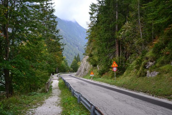 дорога SP76 на границе Италии